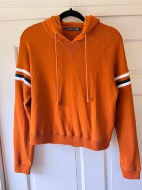 Abercrombie & Fitch Orange Cropped Hoodie Small Varsity Sweatshirt